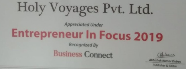 Entrepreneur in focus 2019 in India tourism by business connect